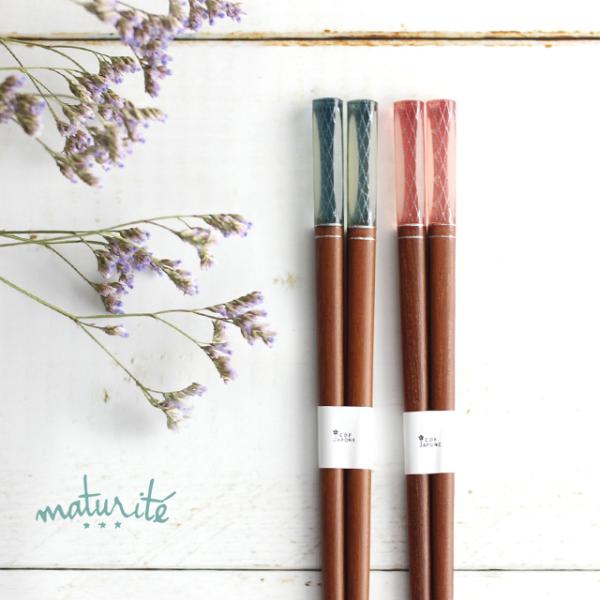 Maturite 箸 あくりあクリスタル(日本製 若狭塗 木製 クリア 食洗機 おしゃれ 夫婦 カッ...