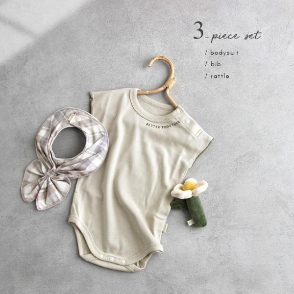 3.LIETO おでかけロンパース＆スタイーフ＋Nouer des liens おはなラトルセット(...