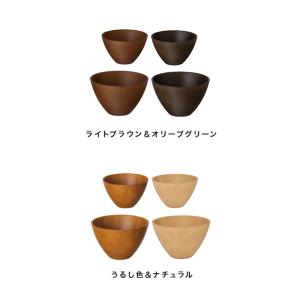 木目スープボウル&マルチボウル 各2点セット(...の詳細画像1