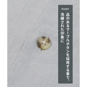 カジュアルシャツ オーバーサイズ 麻混 5分袖...の詳細画像4