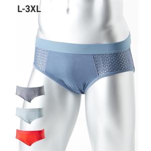 下着・インナー メンズ 下着 セクシー ビキニブリーフ(ストレッチメッシュ素材) L-3XLサイズ 伸びがいい素材で