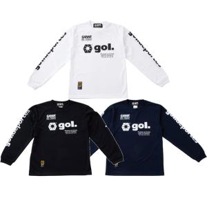ゴル ロングシャツ「フットサル ウェア ロゴ長袖ドライシャツ