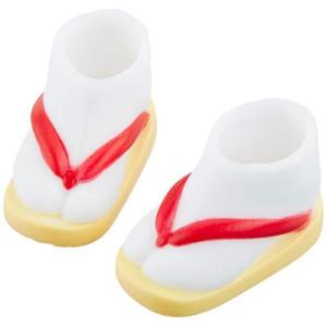 オビツドール 11cmボディ用 足袋草履 赤/白木