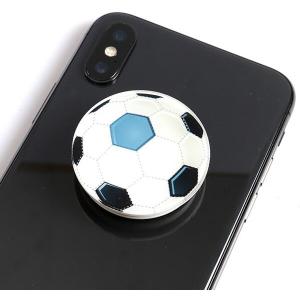 サッカー グッズ 雑貨 プレゼント イベント 卒業 部活 ギフト 記念品 学校 スマホスタンドにできるイヤホンコード巻き サッカーボールタイプ１個