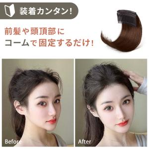 ヘアピース 白髪 薄毛 部分ウィッグ 女性 頭...の詳細画像3