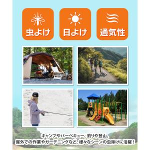 虫除け 虫よけ 防虫 帽子 サファリハット 屋...の詳細画像4
