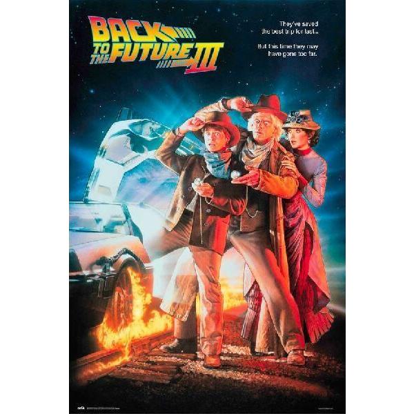 映画 バック・トゥ・ザ・フューチャー 3 ポスター（マイケル・J・フォックス／デロリアン）〔新品〕 ...