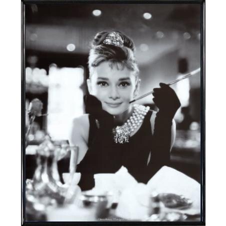 映画女優 オードリー・ヘプバーン（ティファニーで朝食を） ポスター〔フレーム付〕 MP-50056T...