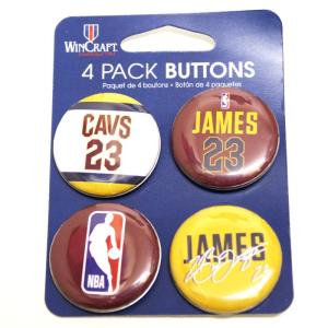 クリーブランド キャバリアーズ オフィシャル No.23 レブロン ジェームズ 缶バッジ