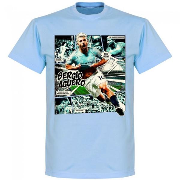 RE-TAKE(リテイク) アグエロ Comic Tシャツ(スカイ)