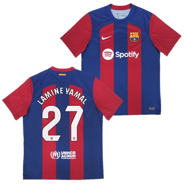 ●FCバルセロナ 23-24 ホーム 半袖 ユニフォーム No.27 ラミン・ヤマル【NIKE/ナイ...