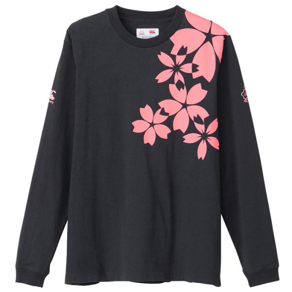 ラグビー 日本代表 スペクテイター Tシャツ 長袖 SAKURA(ネイビー)(canterbury/...