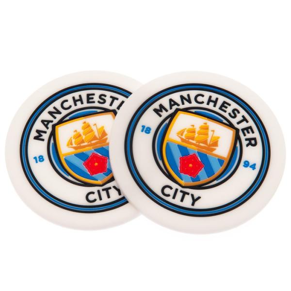 マンチェスターシティ オフィシャル シリコン コースター 2個セット