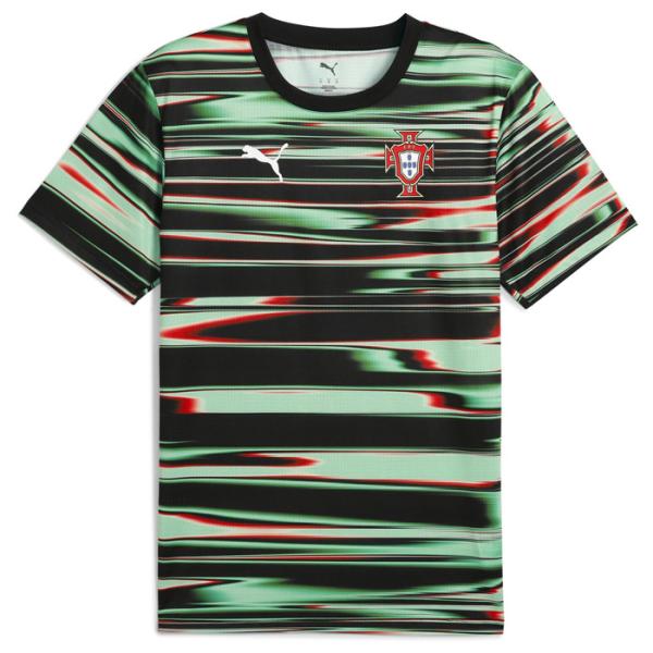 ポルトガル代表 2025 プレマッチ シャツ 半袖(ブラック×グリーン)【PUMA/プーマ】(779...