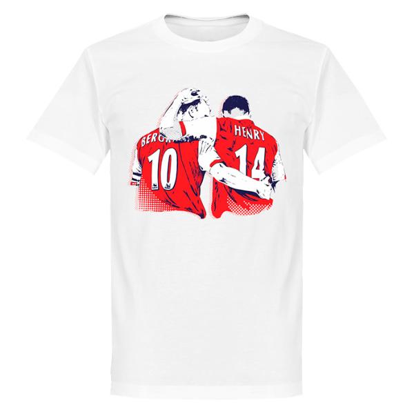 RE-TAKE(リテイク) アーセナル ベルカンプ &amp; アンリ Backpost Tシャツ(ホワイト...