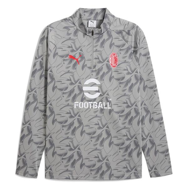 ACミラン 25-26 プレマッチ 1/4ジップトップ(グレー×ホワイト)【PUMA/プーマ】(78...