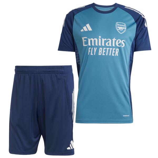 アーセナル 25-26 TIRO25 トレーニングジャージー半袖＆ショーツ 上下セット(ブルー×ネイ...