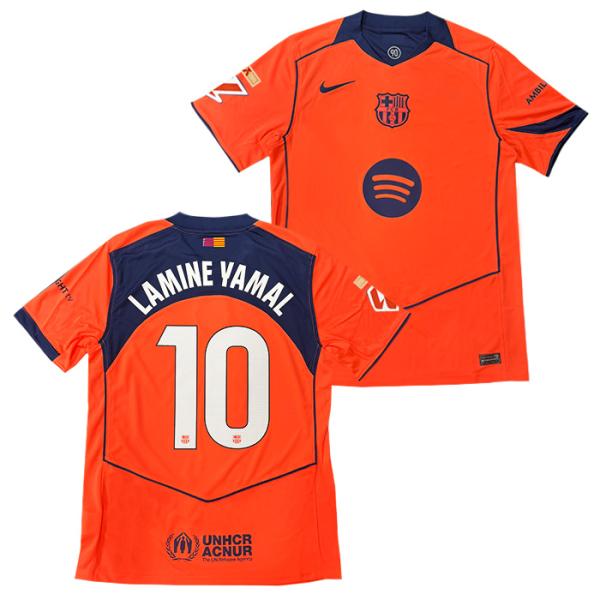 ●FCバルセロナ 25-26 サード 半袖 ユニフォーム No.10 ラミン・ヤマル +ラ・リーガ＆...