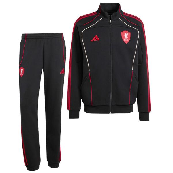 リバプール 25-26 URBAN PURIST トラックトップ＆パンツ 上下セット(ブラック×レッ...