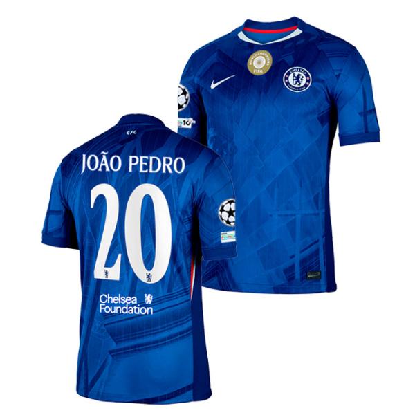 ●チェルシー 25-26 ホーム 半袖 ユニフォーム(胸スポンサー無し) No.20 J・ペドロ (...