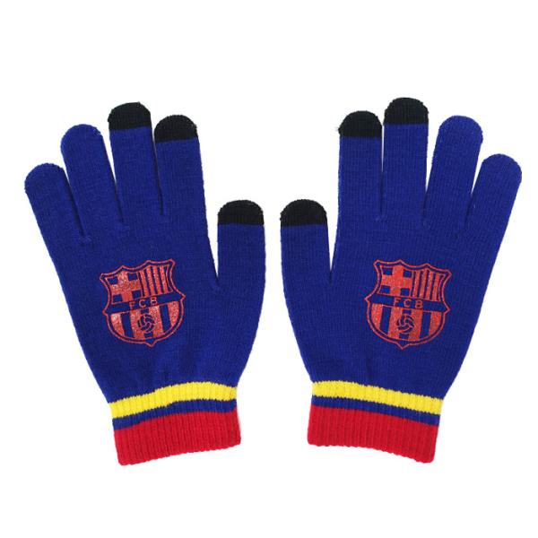 FCバルセロナ オフィシャル スマホ対応 ニットグローブ(ブルー)(BCN87783)