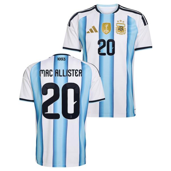 ●アルゼンチン代表 2026 ホーム 半袖 ユニフォーム No.20 マック・アリスター【adida...