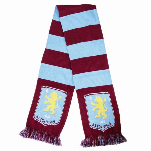 アストンビラ オフィシャル マフラー BAR(バーガンディ×サックス)