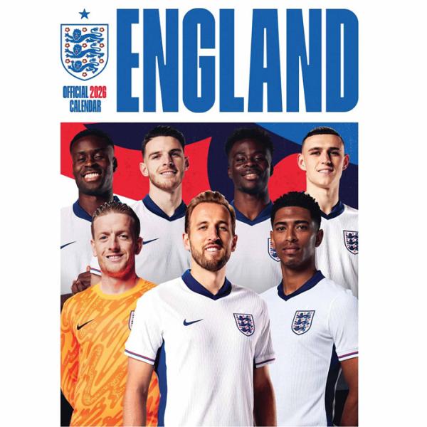 イングランド代表 オフィシャル 2026 壁掛け A3 カレンダー
