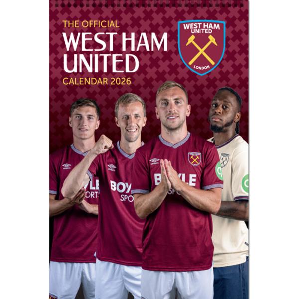 ウエストハム オフィシャル 2026 壁掛け A3 カレンダー