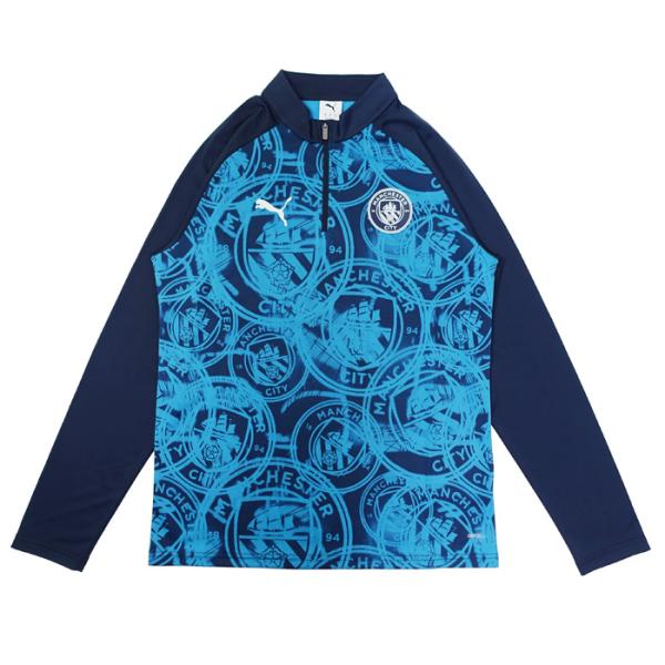 マンチェスターシティ 25-26 プレマッチ 1/4ジップトップ(ネイビー×スカイ)【PUMA/プー...