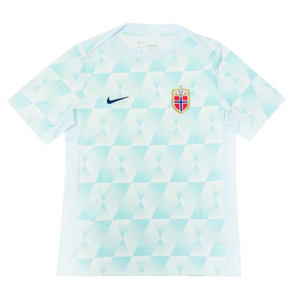ノルウェー代表 2025 ACDPR プレマッチトップ 半袖(ホワイト×エメラルド)【NIKE/ナイ...