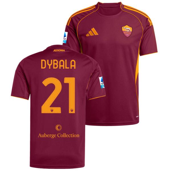 ●ASローマ 25-26 ホーム 半袖 ユニフォーム No.21 ディバラ (Auberge Col...