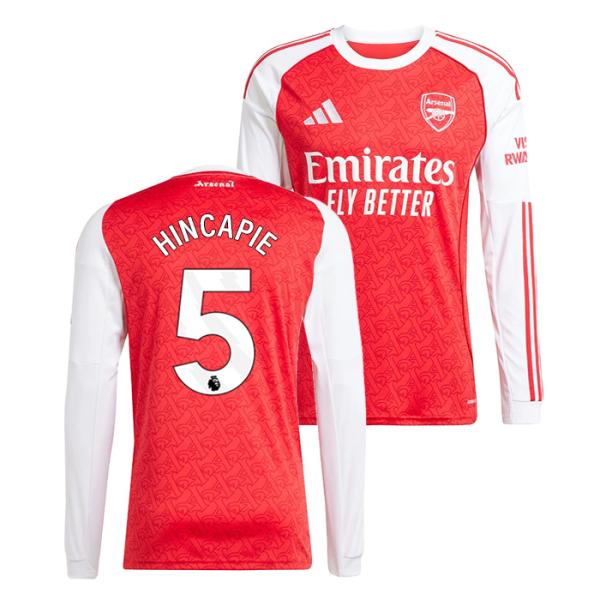 ●アーセナル 25-26 ホーム 長袖 ユニフォーム No.5 インカピエ【adidas/アディダス...