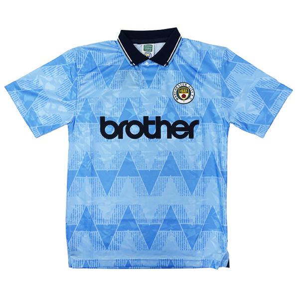 ●マンチェスターシティ 89-91 ホーム 半袖 レトロ ユニフォーム (復刻モデル)【SCORE ...
