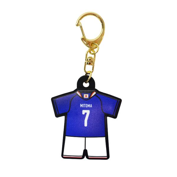 日本代表 2026 オフィシャル ユニフォーム型ラバーキーホルダー No.7 三笘 薫(JO-538...