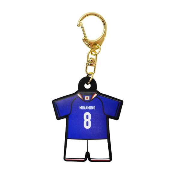 日本代表 2026 オフィシャル ユニフォーム型ラバーキーホルダー No.8 南野 拓実(JO-53...