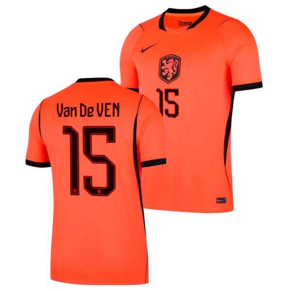 ●オランダ代表  2026 ホーム 半袖 ユニフォーム No.15 ファン・デ・フェン【NIKE/ナ...