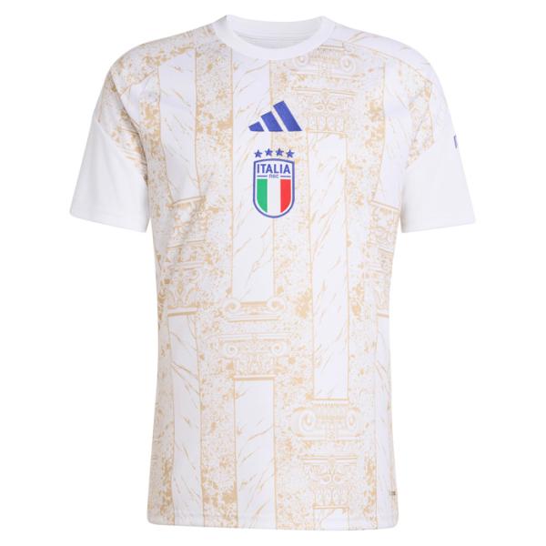イタリア代表 2026 ホーム プレマッチジャージー 半袖 (ホワイト×ゴールド)【adidas/ア...