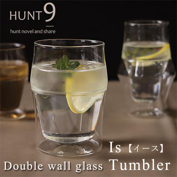 HUNT9 グラス イース タンブラー（ダブルウォール グラス コップ カップ ホットドリンク コー...