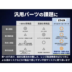 グリルマーカーテープ ボンネットライト 車 l...の詳細画像4
