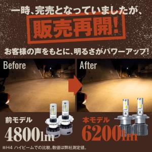 h4 ledバルブ ヘッドライト 電球色 暖色...の詳細画像4
