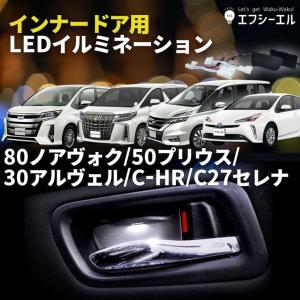 30系 アルファード ヴェルファイア 80 ノア ヴォクシー 50 プリウス C-HR セレナ C27 インナードア イルミネーション led ルームランプ