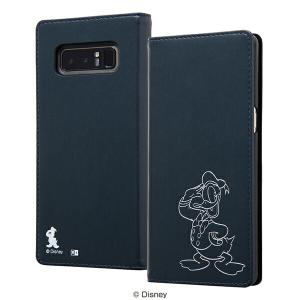 Galaxy Note8 ディズニーキャラクター 手帳型ケース ホットスタンプ ワンポイント ICカードポケット付 指紋認証対応 可愛い 携帯ケース おしゃれ docomo SC-01K｜fconnect-store