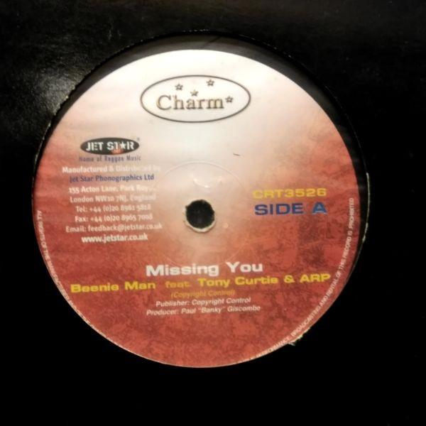 12inchレコード　 BEENIE MAN / MISSING YOU feat. TONY CU...