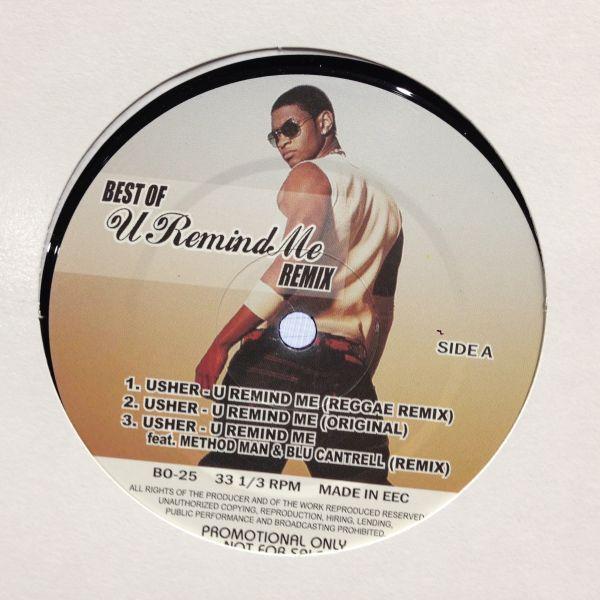 12inchレコード USHER /  BEST OF "U REMIND ME" REMIX