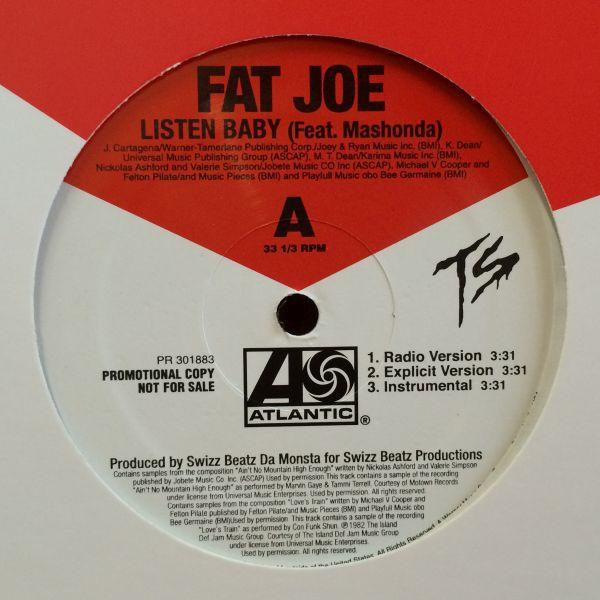 12inchレコード　FAT JOE / LISTEN BABY feat. MASHONDA