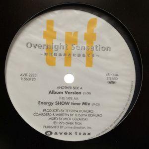 12inchレコード　TRF / OVERNIGHT SENSATION 〜時代はあなたに委ねてる〜
