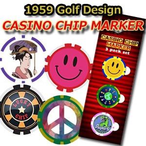 1959 Golf Design　オリジナル　CASINO CHIP MARKER カジノ チップ マーカー 3枚パック｜feap
