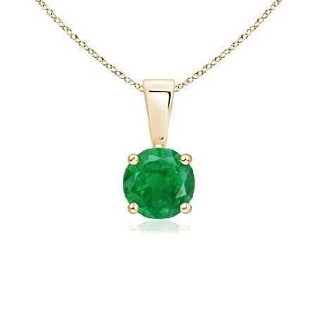 Holiday Offer - May Birthstone - プロング設定ラウンド天然エメラルド...