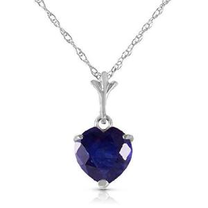 K14 Yellow, White, Rose Gold 1.55 Carat Heart-shaped Natural Sapphire Pendant Necklace並行輸入｜feathercloud